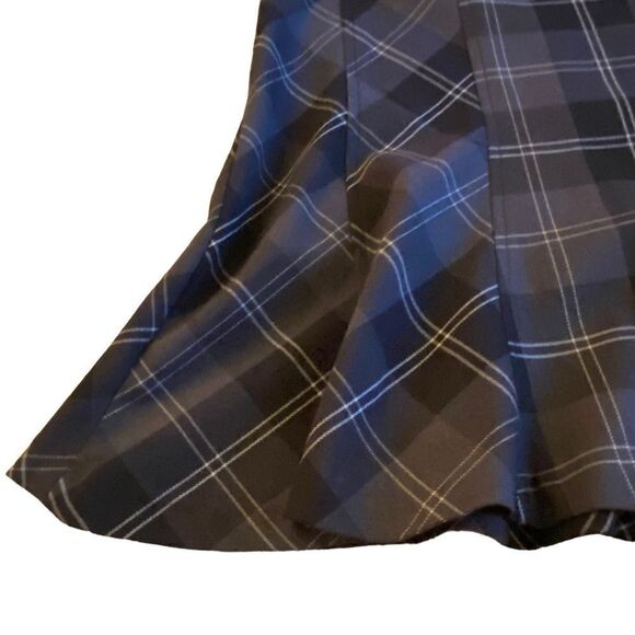 EUC Dalia Collection Grey Plaid Peplum Skir - Picture 4 of 12